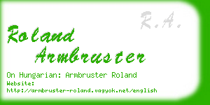 roland armbruster business card